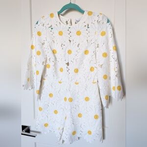 NWT Alice McCall You Never Tell PS White Daisy Floral Romper US 4 AU 8